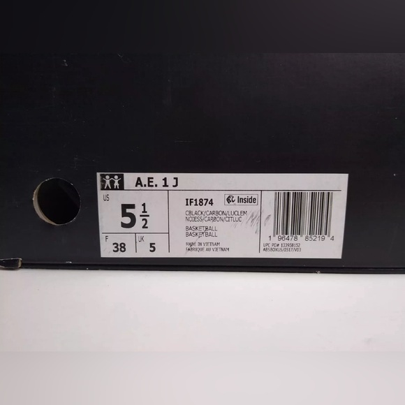 Boys Grade School Adidas A.E 1s Anthony Edwards The Future Size 5.5 IOB - Picture 8 of 8